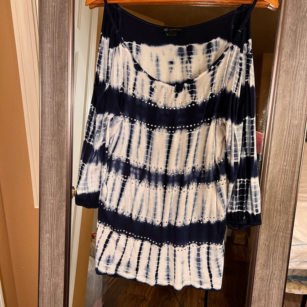 “INC” Tie dye/Bling Flirty Tunic